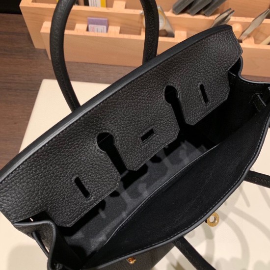 エルメスバーキン 25 Birkin  Black (Noir) ブラック トゴ Togo ゴールド金具  全手縫い