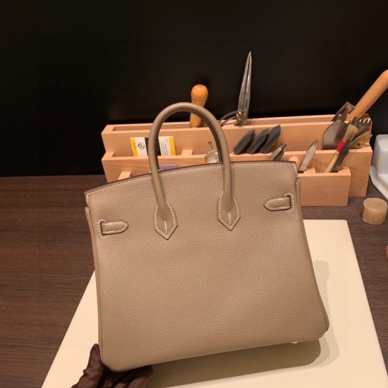 エルメスバーキン 25 Birkin  Étoupe Grey エトゥープ ゴールド金具  全手縫い