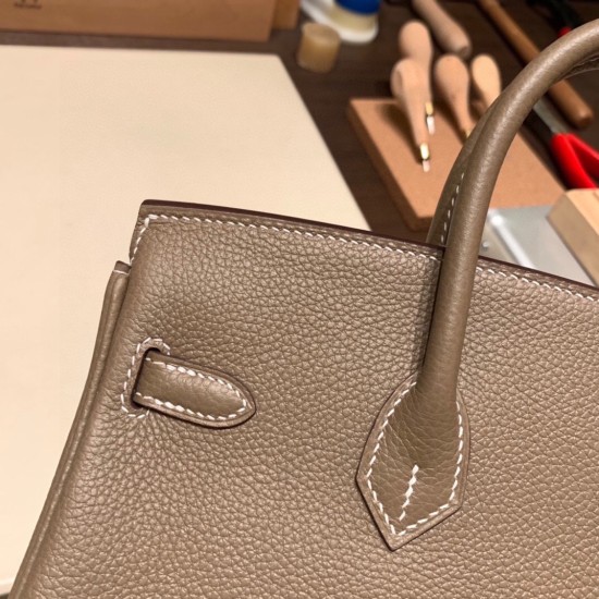 エルメスバーキン 25 Birkin  Étoupe Grey エトゥープ ゴールド金具  全手縫い