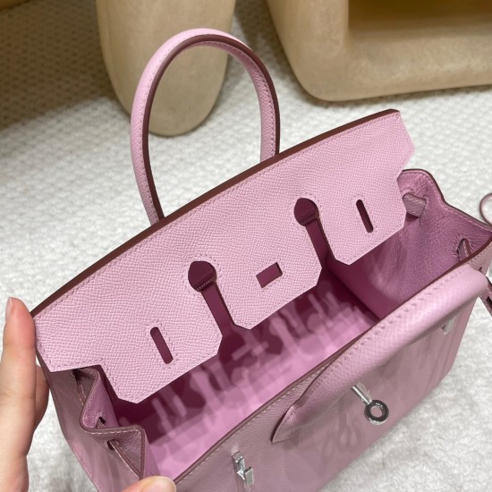 Birkin Sellierエルメスバーキン 25 外縫い  ヴォーエプソン Epsom Mauve Sylvestre   モーヴシルベストル Silver Hardware 金具  全手縫い