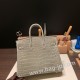 エルメスバーキン 25センチニロティカス Crocodile Niloticus81/Gris Tourterelle トゥルティエールグレーゴールド金具  全手縫いbirkin25-009