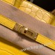 エルメスバーキン 25センチニロティカス Crocodile NiloticusM9 / mimosa ミモザゴールド金具  全手縫いbirkin25-010