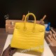 エルメスバーキン 25センチニロティカス Crocodile NiloticusM9 / mimosa ミモザゴールド金具  全手縫いbirkin25-010