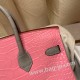 エルメスバーキン 25センチアリゲーターマット Alligator Crocodile 5P/Pink & 80/Pearl GreyピンクX パールグレーゴールド金具  全手縫いbirkin25-014