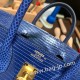 エルメスバーキン 25センチLizard リザードナチュラM3 /Blue Encre ブルーアンクルゴールド金具  全手縫いbirkin25-037