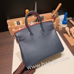 エルメスバーキン 25センチヴォーエプソン Epsom ヴォーエプソン Epsom76/Blue Indigoゴールド金具  全手縫いbirkin25-041