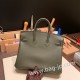 エルメスバーキン 25センチヴォーエプソン Epsom C6 /Vert Gris ヴェールグリスゴールド金具  全手縫いbirkin25-045