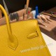 エルメスバーキン 25センチヴォーエプソン Epsom 9D /Jaune Ambre ジョーヌアンブル シルバー金具 全手縫いbirkin25-046