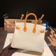 エルメスバーキン 25センチヴォーエプソン Epsom クレ X ソレイユ 10/ Craie & 9H/Soleilゴールド金具  全手縫いbirkin25-058