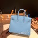 エルメスバーキン 25センチヴォーエプソン Epsom セレスト7N/Celesteゴールド金具  全手縫いbirkin25-067