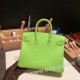 エルメスバーキン 25センチヴォーエプソン Epsom キウイ6R/ Kiwiゴールド金具  全手縫いbirkin25-069