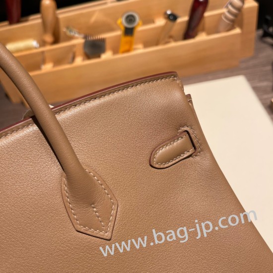 エルメスバーキン 25センチスイフト swift チャイ X モーヴシルベストル0M/Chai & X9 /Mauve Sylvestre  ゴールド金具  全手縫いbirkin25-075