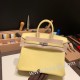 エルメスバーキン 25センチスイフト swift ジョーヌプッサン1Z /Jaune Poussin シルバー金具 全手縫いbirkin25-083