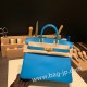 エルメスバーキン 25センチスイフト swift ブルーフリーダ 0F /Blue Fridaゴールド金具  全手縫いbirkin25-084