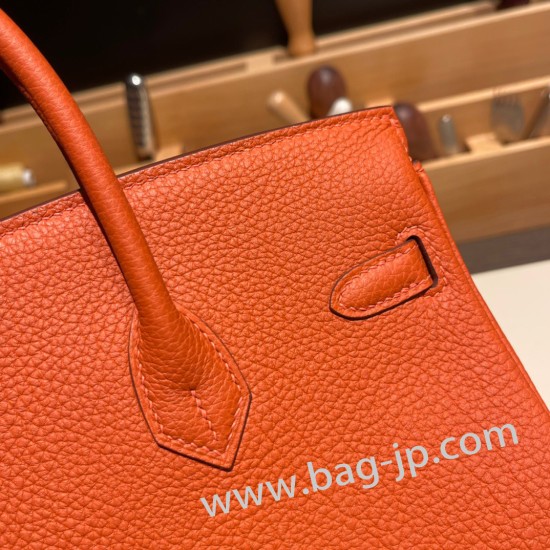 エルメスバーキン 25センチトゴ Togo テールバテュー R1/Terre Battue シルバー金具 全手縫いbirkin25-093