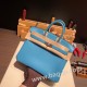 エルメスバーキン 25センチトゴ Togo ブルーノールP3 /Blue du Nord シルバー金具 全手縫いbirkin25-101