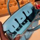 エルメスバーキン 25センチトゴ Togo ブルーノールP3 /Blue du Nord シルバー金具 全手縫いbirkin25-101