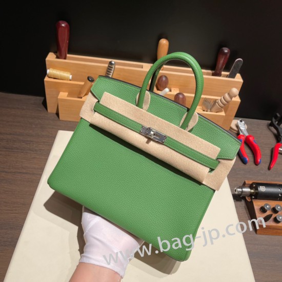 エルメスバーキン 25センチトゴ Togo プルーズ 6G/ PELOUSE シルバー金具 全手縫いbirkin25-102