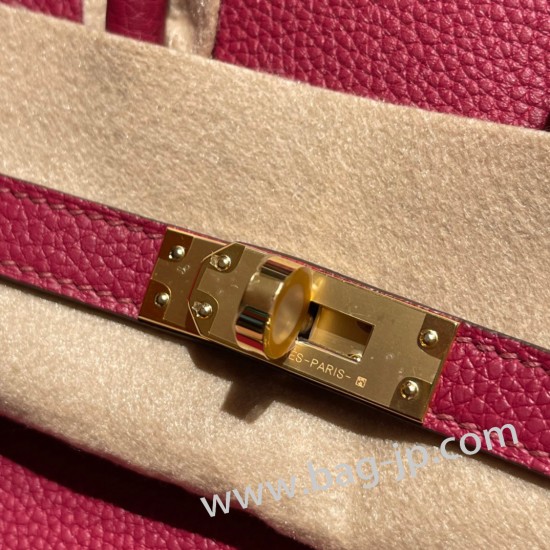 エルメスバーキン 25センチトゴ Togo ルビーB5 /Rubyゴールド金具  全手縫いbirkin25-104