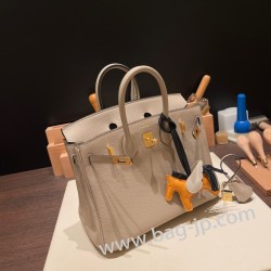 エルメスバーキン 25センチトゴ Togo トゥルティエールグレー81/Gris Tourterelleゴールド金具  全手縫いbirkin25-112