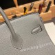 エルメスバーキン 25センチトゴ Togo グリメイヤー0L/ Gris Meyerゴールド金具  全手縫いbirkin25-116