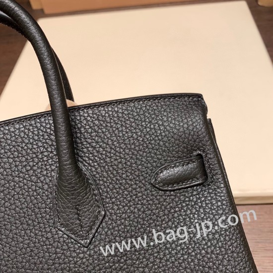 エルメスバーキン 25センチトゴ Togo ブラック89/ Blackゴールド金具  全手縫いbirkin25-131