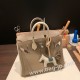 エルメスバーキン 25センチトゴ Togo エトゥープx Craie  クレnew stock  18 /Étoupe Grey & 10/ Craie シルバー金具 全手縫いbirkin25-135