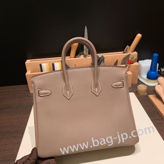 エルメスバーキン 25センチトゴ Togo エトゥープnew stock  18 /Étoupe Grey ゴールド金具  全手縫いbirkin25-138