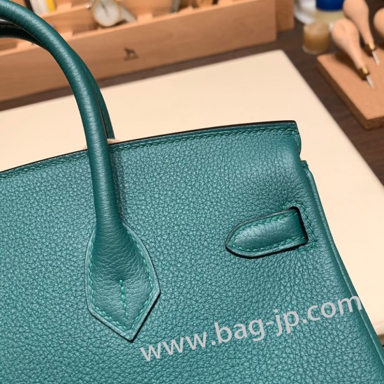 エルメスバーキン 25センチトゴ Togo マラカイトnew stock  Z6 /Malachite シルバー金具 全手縫いbirkin25-140