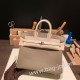 エルメスバーキン 25センチトゴ Togo クレXエトゥープ10/ Craie & Étoupe Grey シルバー金具 全手縫いbirkin25-145