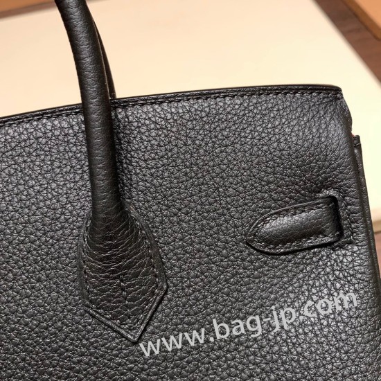 エルメスバーキン 25センチトゴ Togo ブラック 89 /Black (Noir) シルバー金具 全手縫いbirkin25-154