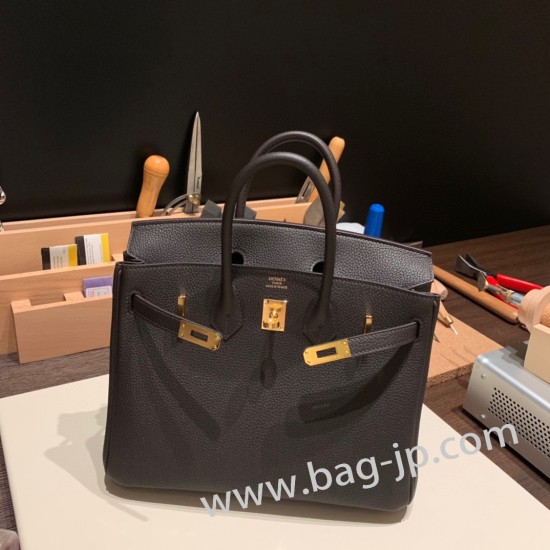 エルメスバーキン 25センチトゴ Togo エベーヌ46/Ebeneゴールド金具  全手縫いbirkin25-162