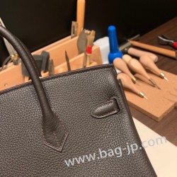 エルメスバーキン 25センチトゴ Togo エベーヌ46/Ebeneゴールド金具  全手縫いbirkin25-162