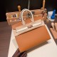 エルメスバーキン 25 外縫い ゴールドxナタI2 Nata 全手縫いbirkin25-w018