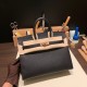 エルメスバーキン 25 外縫い ブラック 89 Black (Noir) 全手縫いbirkin25-w029