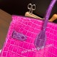 エルメスバーキン 30センチポロサスマットporous Crocodile ローズキャンディ8T/Rose Candyゴールド金具 birkin30-001 全手縫い