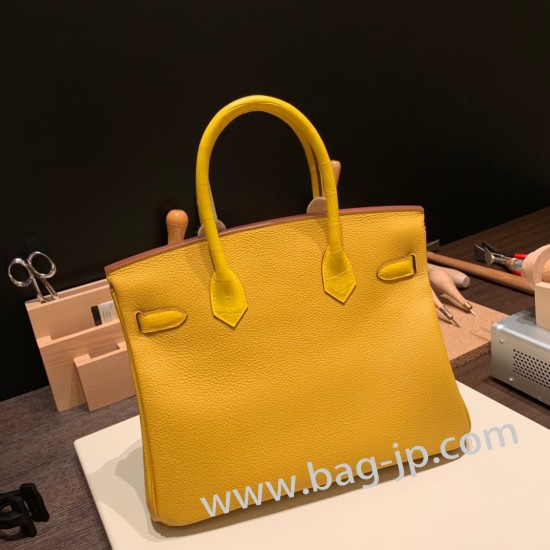 エルメスバーキン 30センチCrocodile& Touch 9D/Jaune Ambre ジョーヌアンブルゴールド金具 birkin30-020 全手縫い