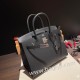 エルメスバーキン 30センチヴォーエプソン Epsom 89/Black (Noir) ブラックシルバー金具 birkin30-026 全手縫い