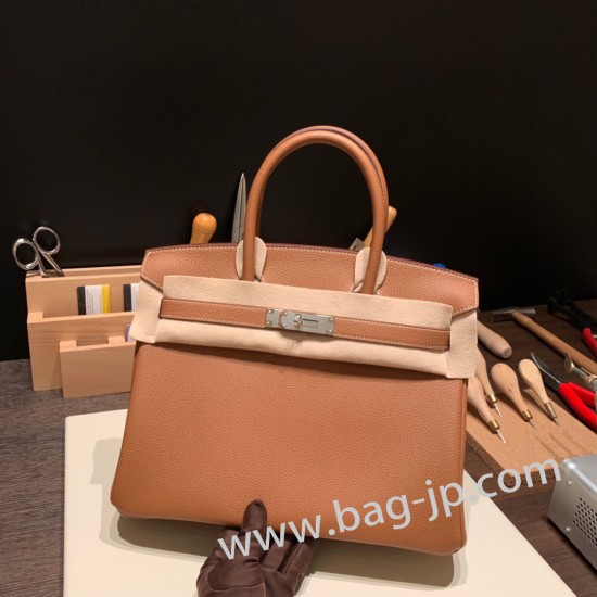 エルメスバーキン 30センチトゴ Togo 37/Gold ゴールドシルバー金具 birkin30-030 全手縫い