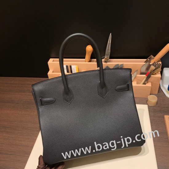 エルメスバーキン 30センチトゴ Togo 89/Black (Noir) ブラックゴールド金具 birkin30-034 全手縫い