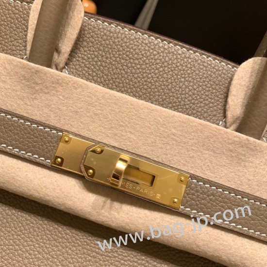 エルメスバーキン 30センチトゴ Togo 18/Étoupe Grey エトゥープゴールド金具 birkin30-035 全手縫い