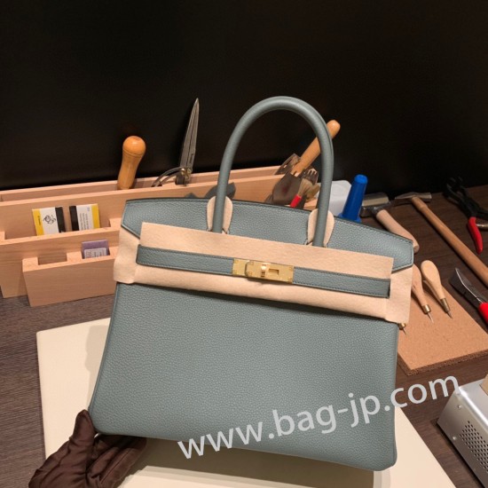 エルメスバーキン 30センチトゴ Togo 63/Vert Amande  ヴェールアマンドゴールド金具 birkin30-040 全手縫い