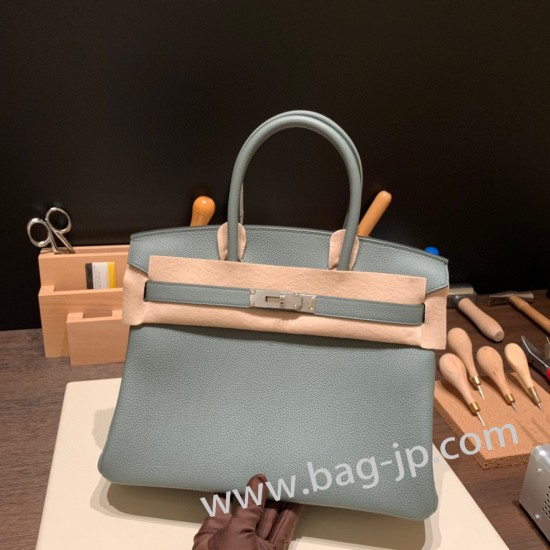 エルメスバーキン 30センチトゴ Togo 63/Vert Amande  ヴェールアマンドシルバー金具 birkin30-041 全手縫い