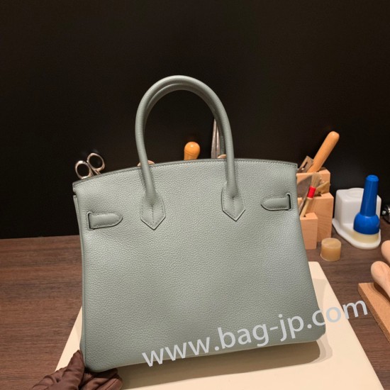 エルメスバーキン 30センチトゴ Togo 63/Vert Amande  ヴェールアマンドシルバー金具 birkin30-041 全手縫い