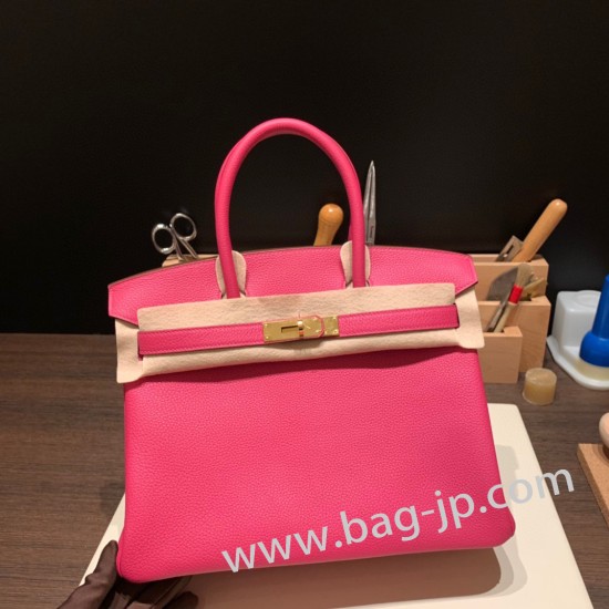 エルメスバーキン 30センチトゴ Togo 8T/Rose Candy  ローズキャンディゴールド金具 birkin30-042 全手縫い