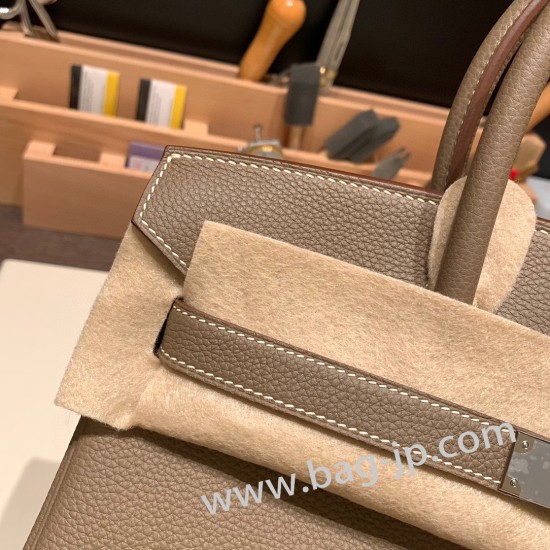 エルメスバーキン 30センチトゴ Togo 18/Étoupe Grey エトゥープシルバー金具 birkin30-044 全手縫い