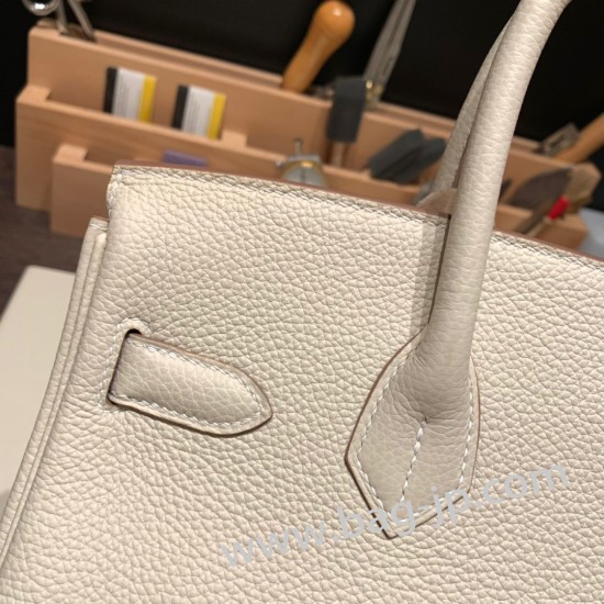 エルメスバーキン 30センチトゴ Togo 10/ Craie  クレゴールド金具 birkin30-051 全手縫い