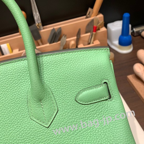 エルメスバーキン 30センチトゴ Togo 3I/Vert Criquet  ヴェールクリケットゴールド金具 birkin30-055 全手縫い