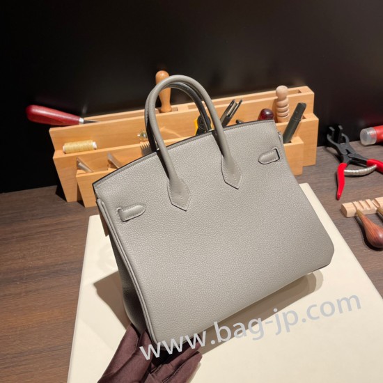 エルメスバーキン 30センチトゴ Togo 0L/ Gris Meyer グリメイヤーシルバー金具 birkin30-076 全手縫い