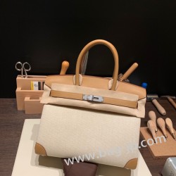 エルメスバーキン 30センチトゴ Togo 1K /Bambou & 37/ Gold バンブー x ゴールドシルバー金具 birkin30-081 全手縫い